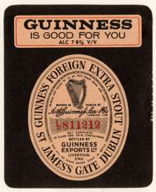 Guinness label 19 Strong